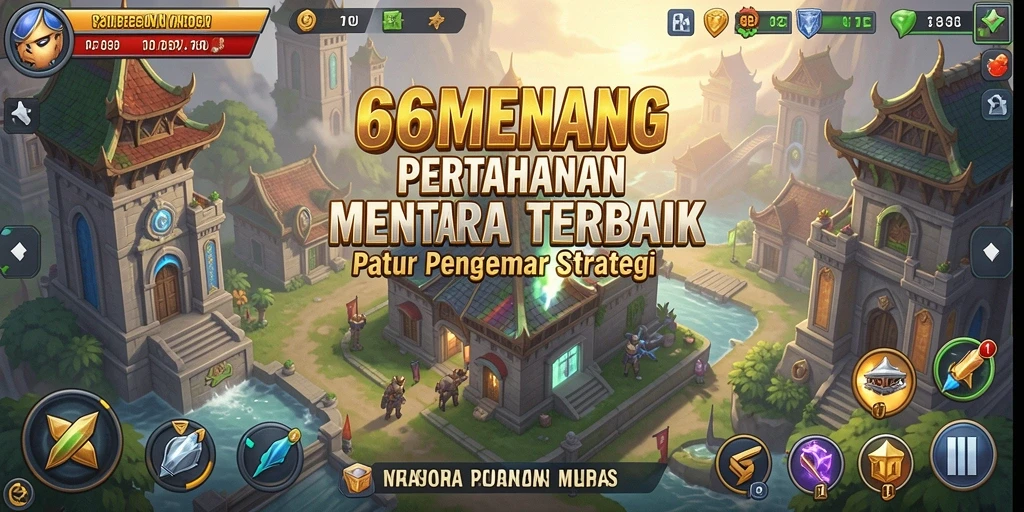 Gameplay menegangkan dengan strategi Tower Defense yang mendalam di 66MENANG.