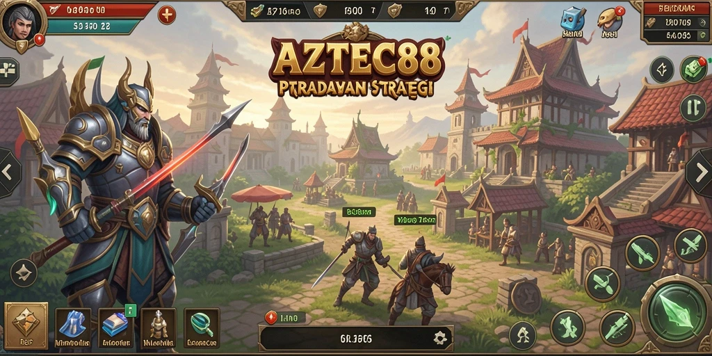 Tampilan gameplay AZTEC88 dengan elemen strategi yang menarik.