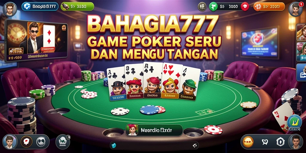 Screenshot gameplay BAHAGIA777 menampilkan keseruan bermain poker.