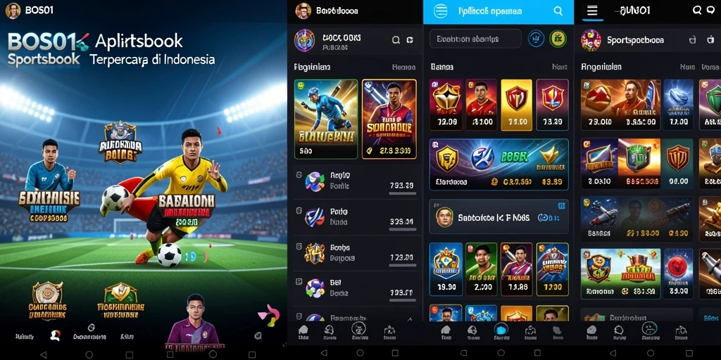 Tampilan antarmuka BOS01 yang menarik dalam gameplay Sportsbook.