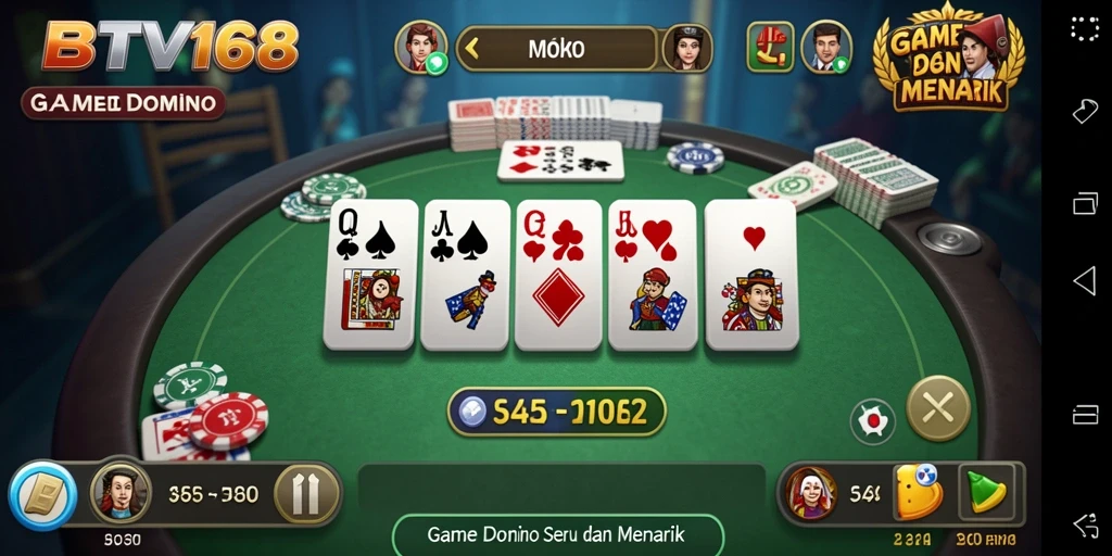 Tampilan gameplay menarik dari BTV168 dengan elemen domino.