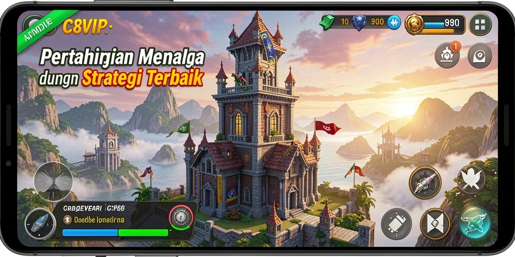 Tampilan gameplay C8VIP yang seru dan menantang dalam Tower Defense.