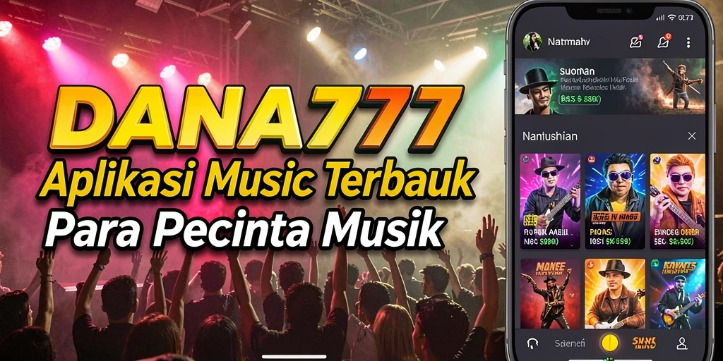Tampilan DANA777 menampilkan gameplay musik yang seru dan interaktif.
