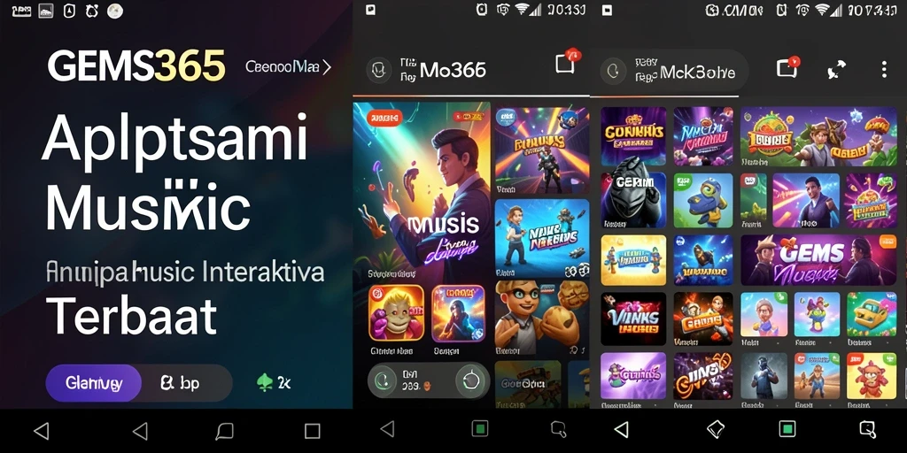 Screenshot gameplay GEMS365 yang menampilkan petualangan musik yang menyenangkan.