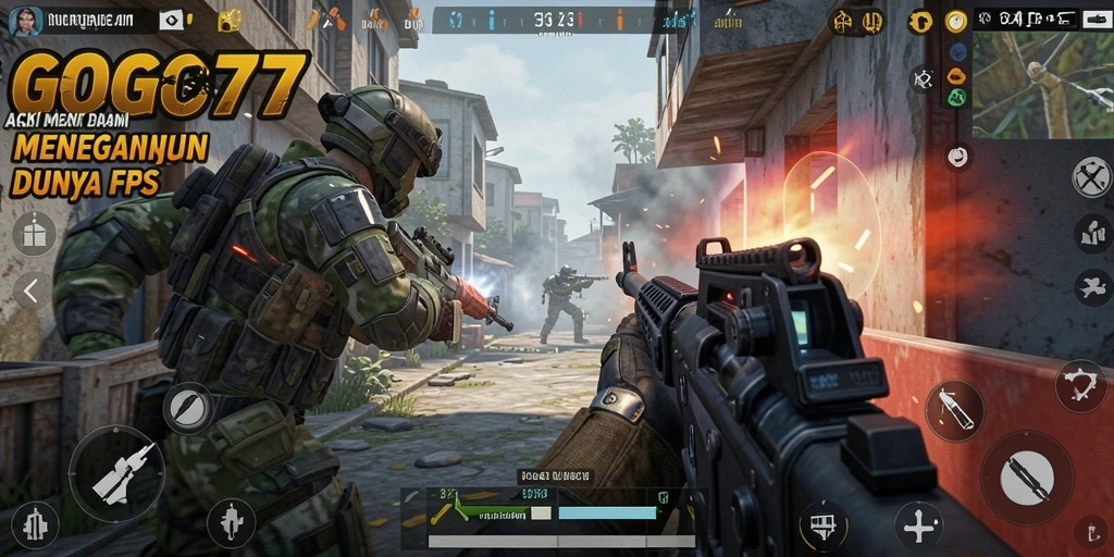 Tangkapan layar gameplay GOGO77 menampilkan aksi tembak-menembak yang mendebarkan.