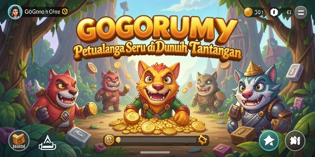 Tangkapan layar menampilkan gameplay seru di GOGORUMMY.