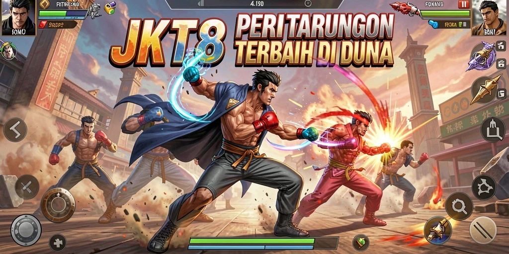 Tampilan aksi seru dalam game Fighting JKT8.