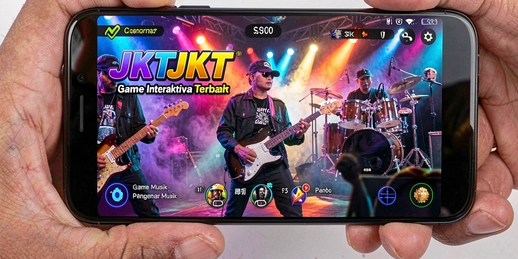 Gameplay JKTJKT yang seru dan interaktif dengan lagu-lagu favorit.