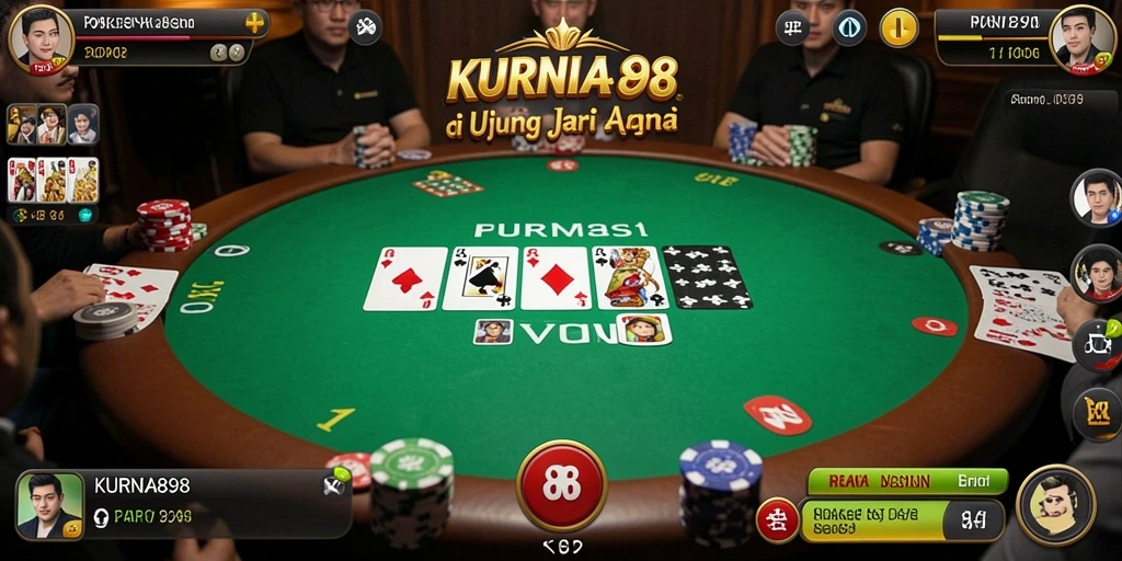 Tampilan gameplay Poker yang mendebarkan dan menyenangkan.