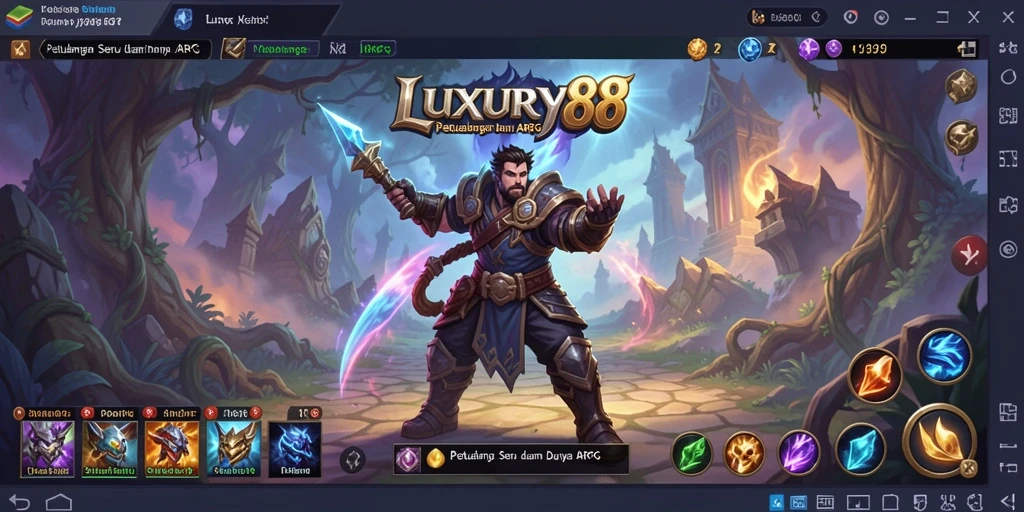 Screenshot LUXURY88 menampilkan aksi pertarungan seru dalam dunia ARPG.