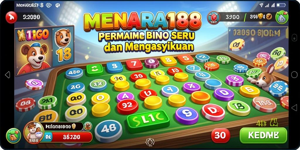 Tampilan gameplay seru dalam permainan Bingo MENARA188.