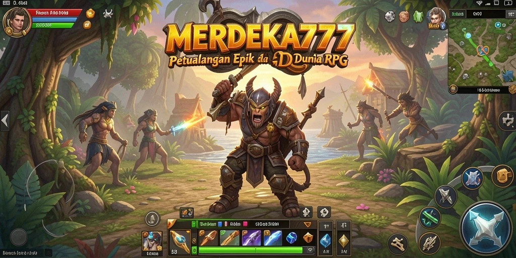 Screenshot gameplay RPG MERDEKA777 penuh aksi dan petualangan yang seru.