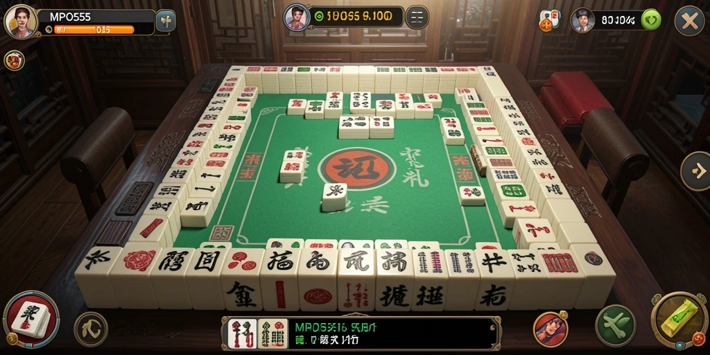 Tampilan gameplay MPO555 yang menarik dalam permainan Mahjong.