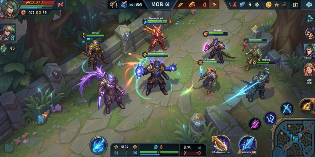 Tangkapan layar gameplay seru dari PCX777 di arena MOBA.