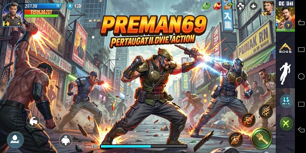 Gameplay seru dan menegangkan dalam PREMAN69.