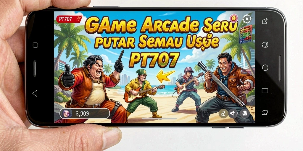 Tampilan gameplay seru dari PT707 yang menampilkan aksi Arcade.