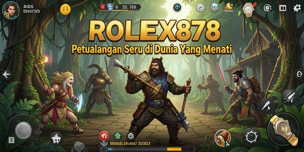 Screenshot utama menampilkan gameplay seru di dunia petualangan ROLEX878.
