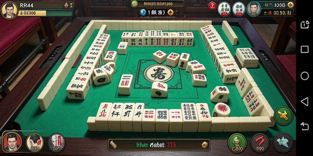 Tangkapan layar gameplay RR44 menunjukkan keseruan permainan Mahjong yang mendebarkan.