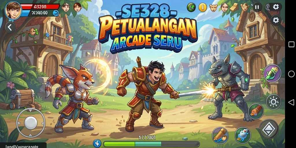 Tampilan gameplay SE328 yang seru dan penuh warna.