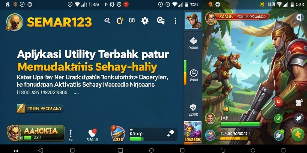 Tampilan aplikasi SEMAR123 dengan antarmuka yang sederhana dan intuitif.