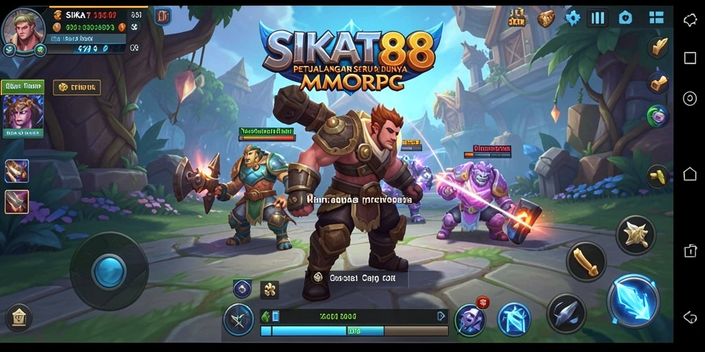 Tampilan gameplay SIKAT88 dengan aksi petualangan seru MMORPG.