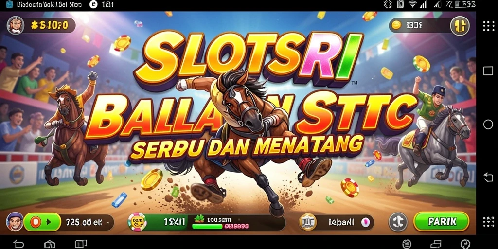 Gameplay SLOTSRI yang mendebarkan dengan balapan intens.