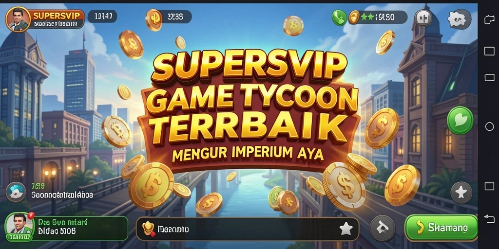 Gameplay SUPERSVIP dengan grafik mengesankan dan strategi Tycoon.