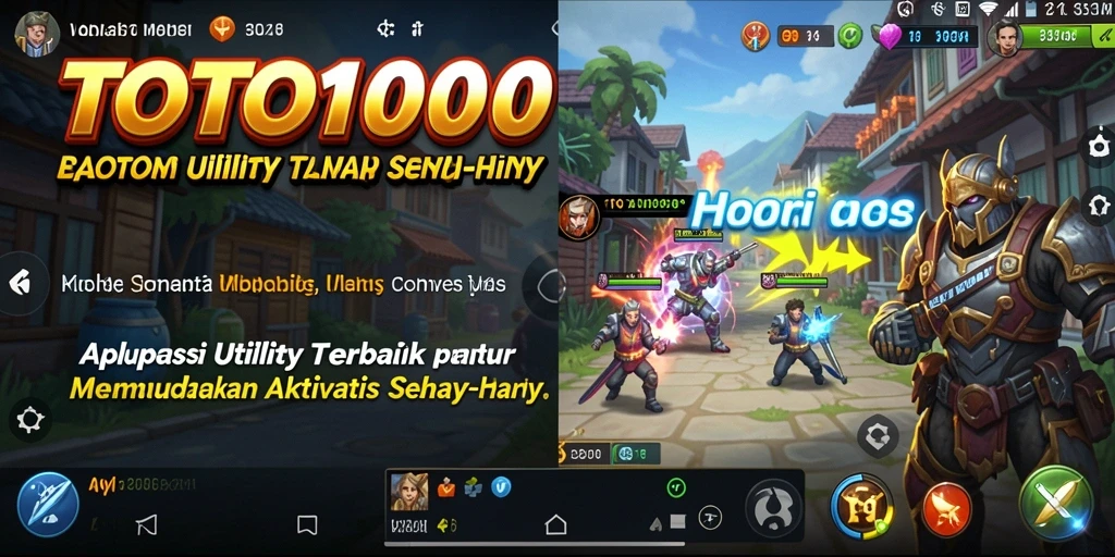 Tampilan antarmuka aplikasi TOTO1000 yang bersih dan sederhana.